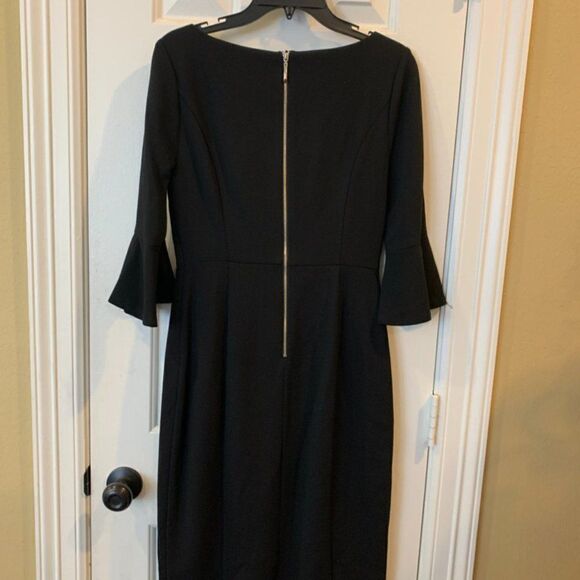 WHBM Flare Arm Classic Black Dress - Picture 4 of 5
